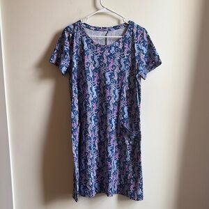 Lilly Pulitzer Blue and Pink cat print Dress